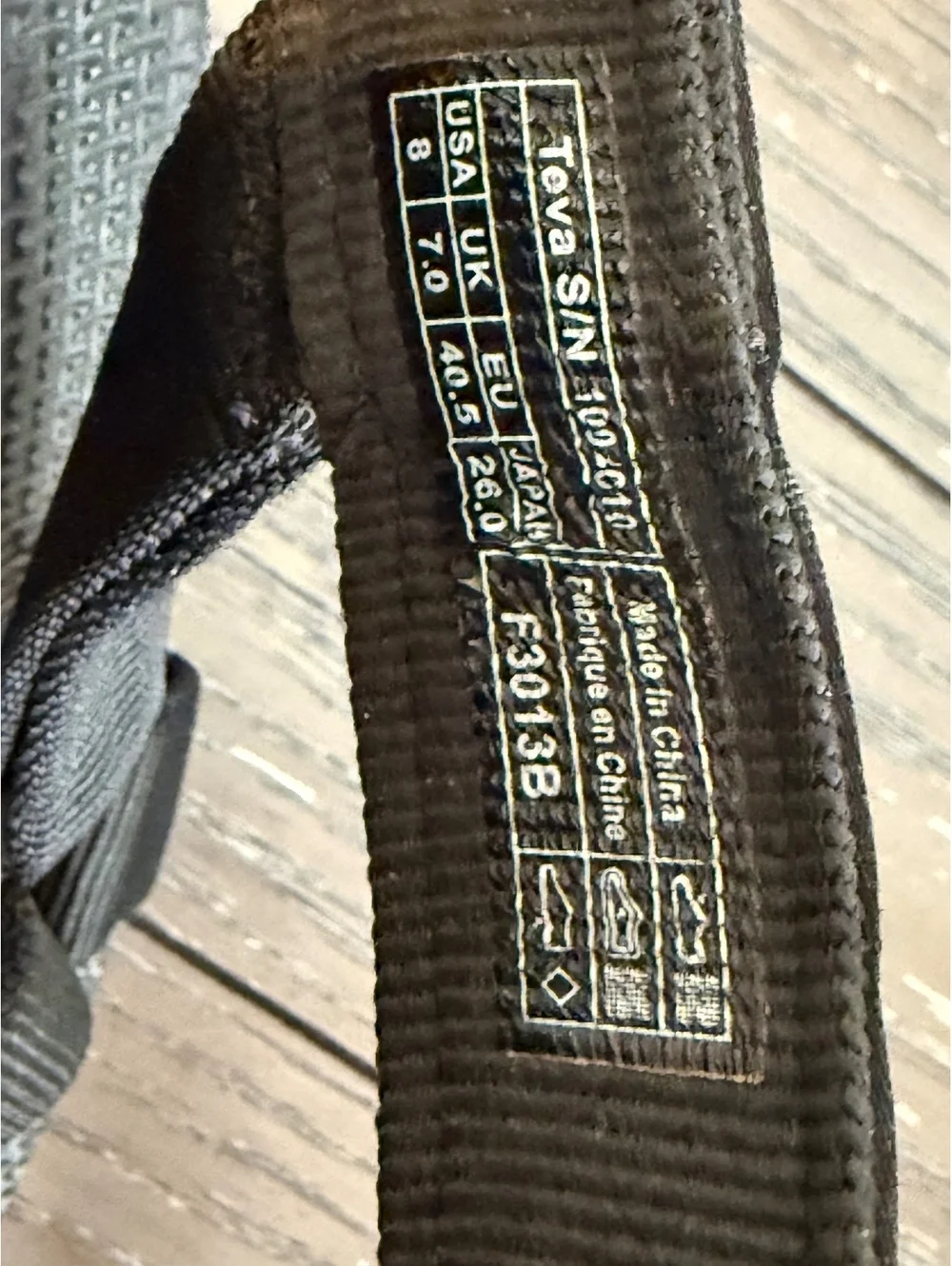 Teva Black Sport Sandals Women’s Size 8